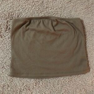 Brown ribbed women's tube top by the brand Just Polly New York size Medium.